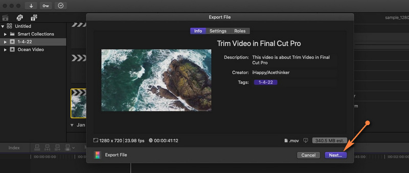 Final Cut Export Videó