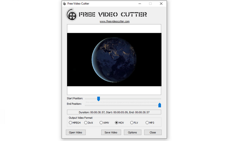 Ingyenes Video Cutter Cut MOV