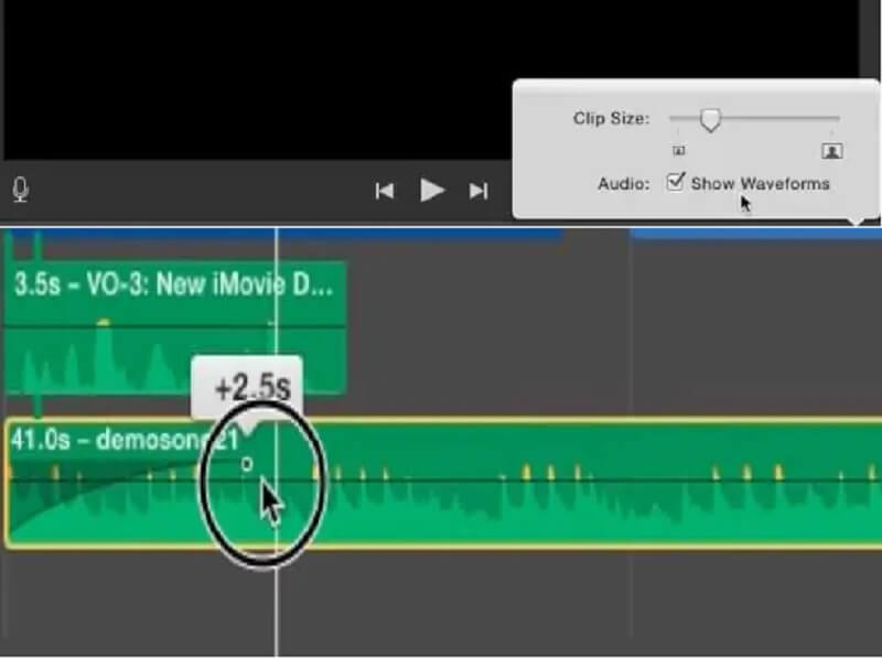 Jak zeslabit zvuk v iMovie Mac