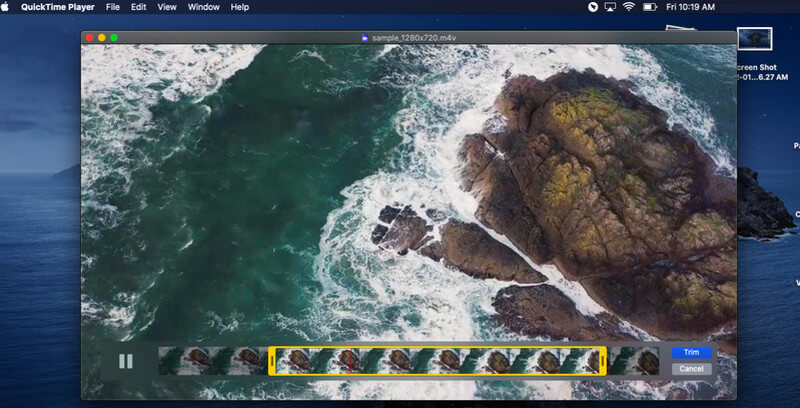 QuickTime Trim-video