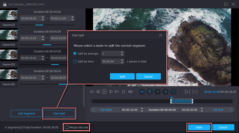 Vidmore Trimming Interface