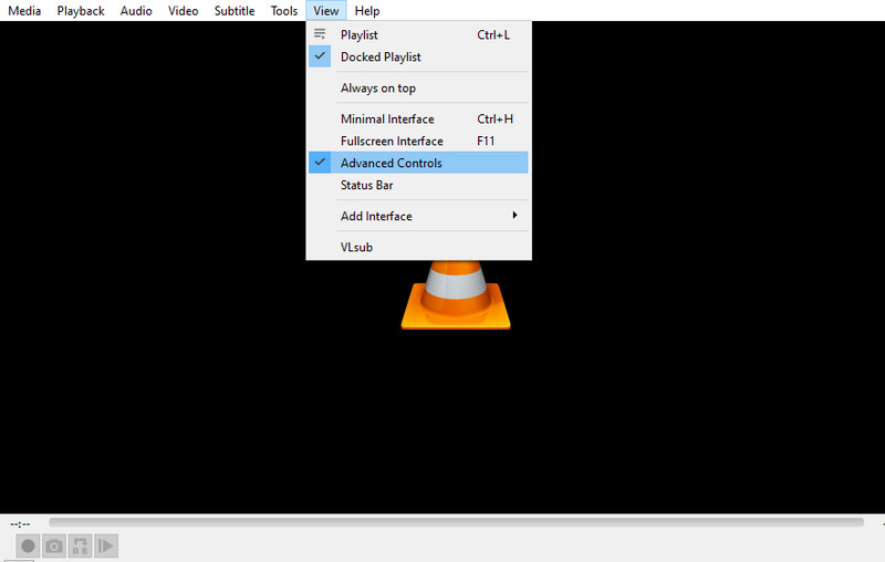 خيار التحكم المتقدم VLC