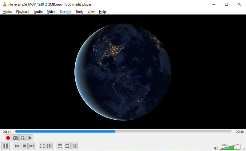 Interfaz del reproductor multimedia VLC
