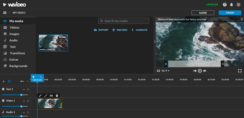 WeVideo Editing Interface