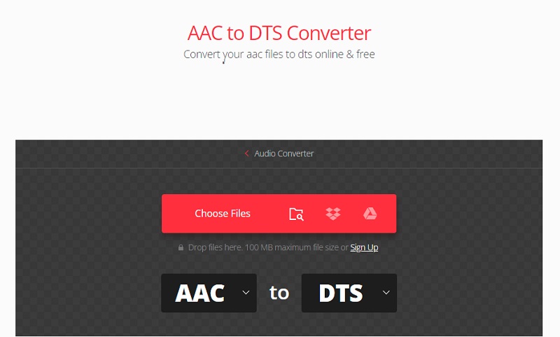 Tukar AAC Kepada DTS Convertio