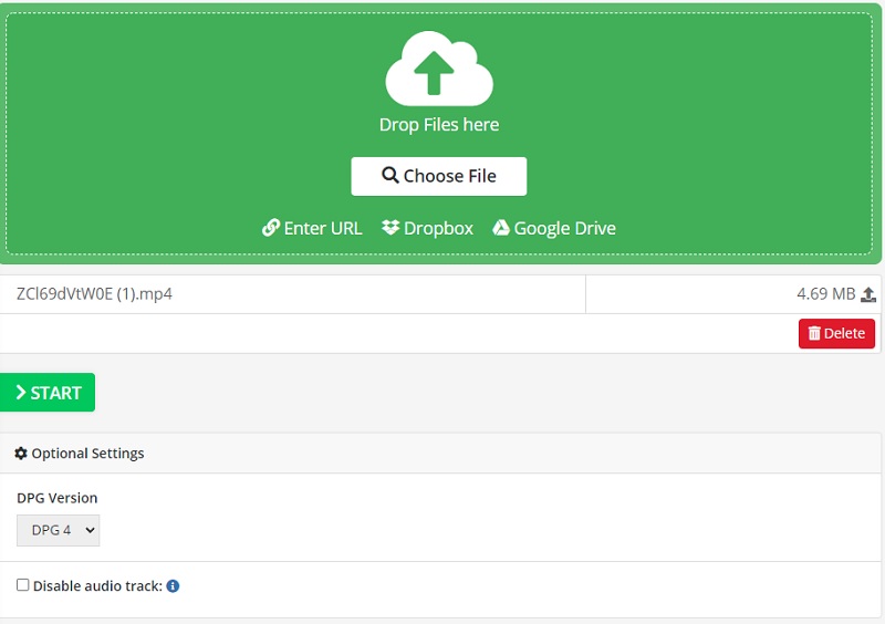 Convert MP4 to DPG OnlineConverter