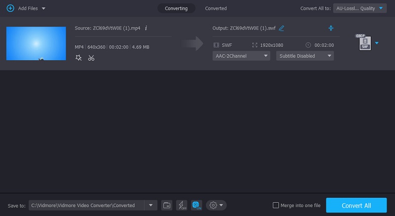 Converter formato SWF Vidmore