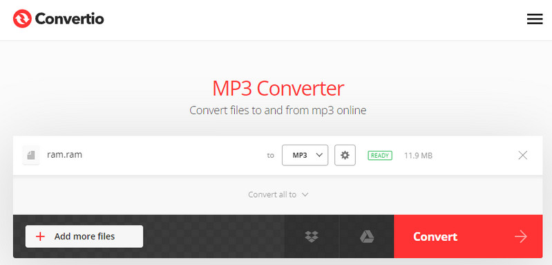 Convertioco Converteren naar MP3