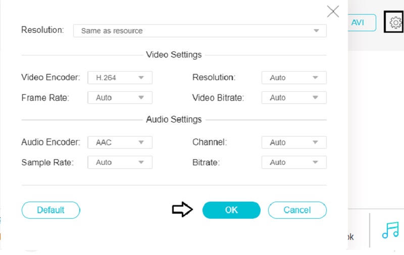 ערוך את AVI Vidmore Online