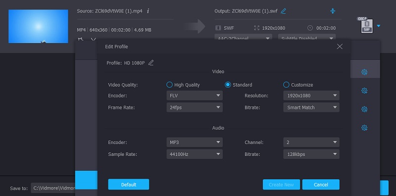 Edit Format SWF Vidmore