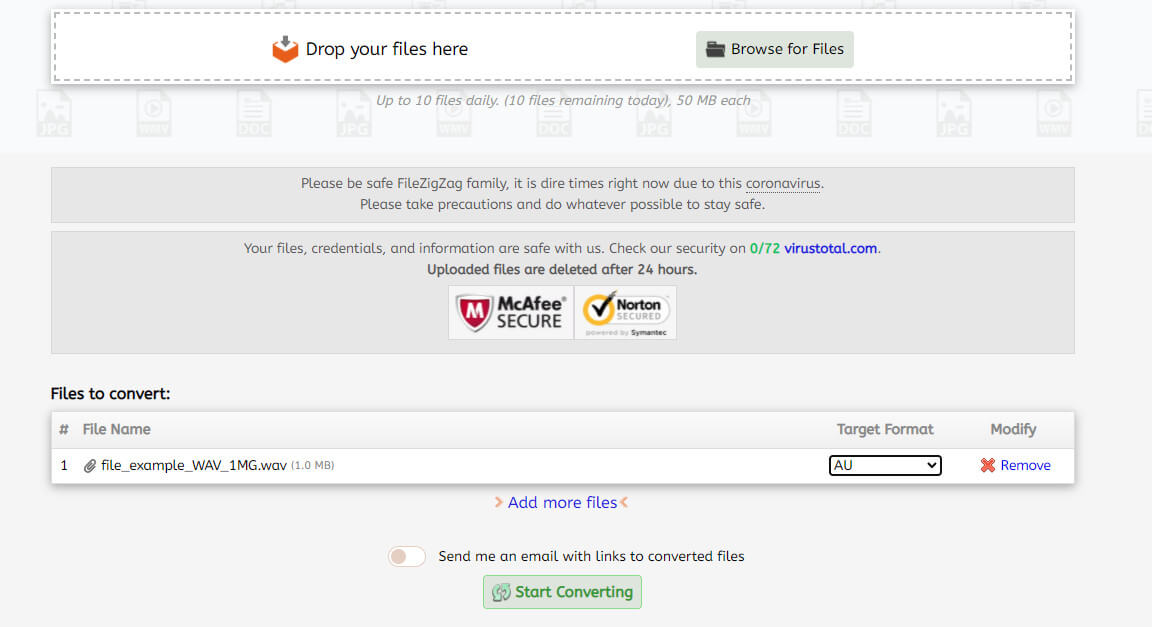 FILEZIGZAG Convert File