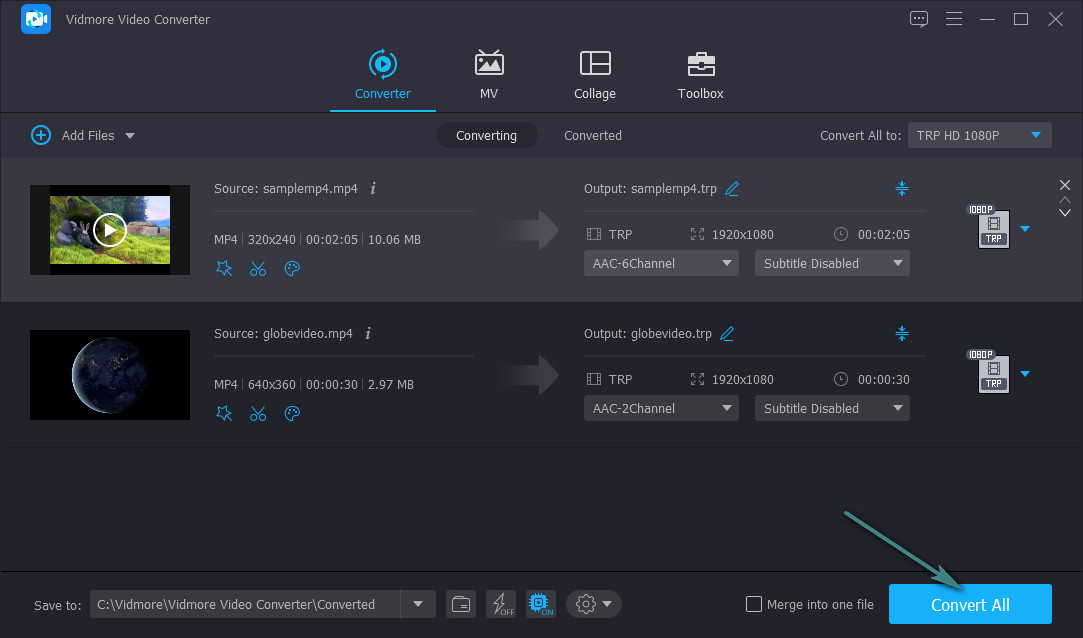 Vidmore Começar a Converter