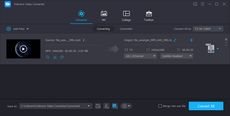 Vidmore Converter para TS