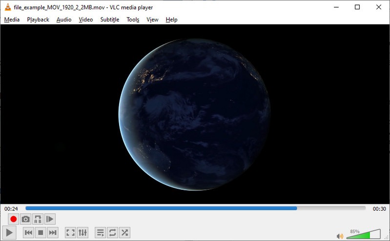 VLC vágott videó