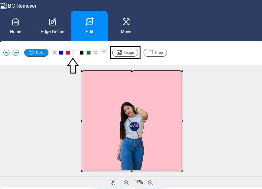 Chọn Color Vidmore Background Remover Online