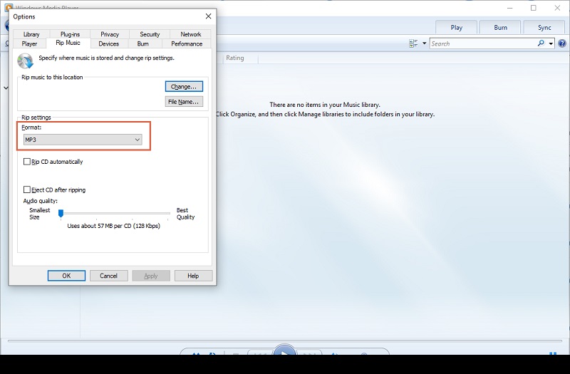 Konverter AMR til MP3 Windows Media Player
