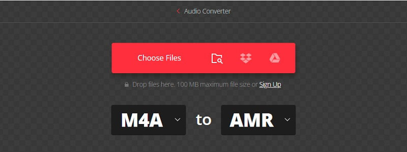 تحويل M4A إلى AMR Convertio