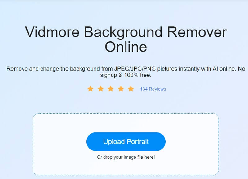 Avvia Vidmore Background Remover
