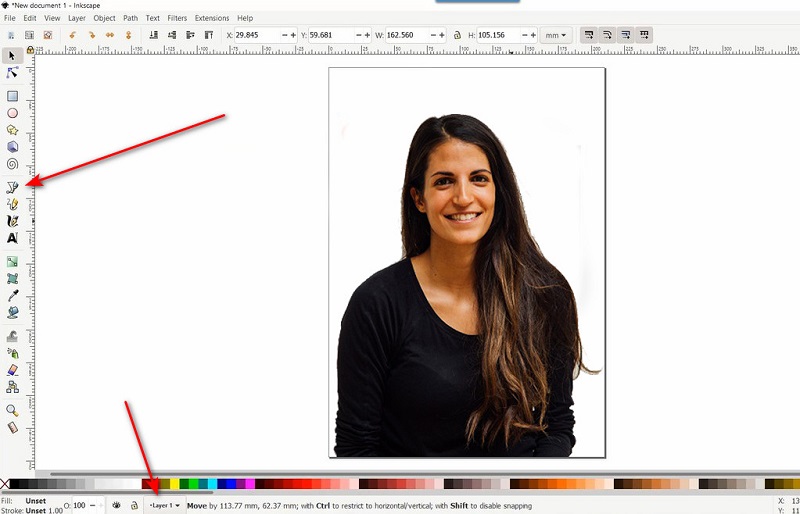 Inkscape Achtergrondafbeelding verwijderen