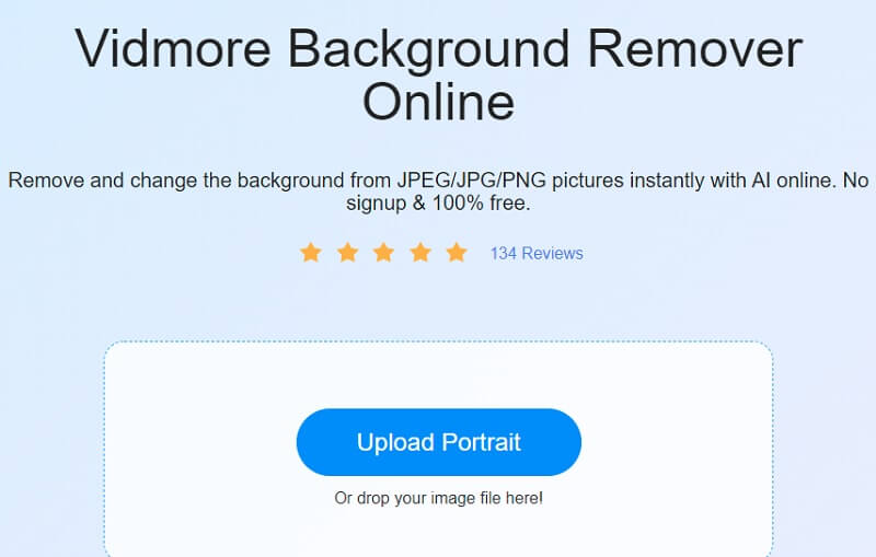 Khởi chạy Background Remover Online Vidmore