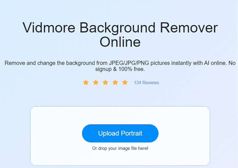 Avvio di Vidmore Background Remover
