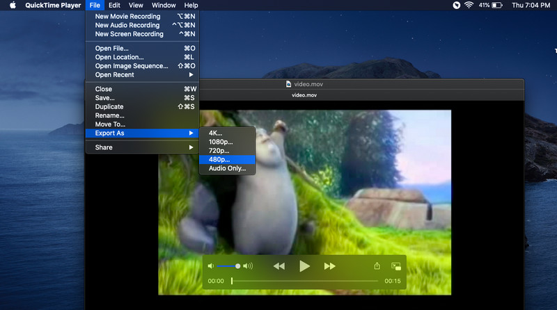 วิดีโอบีบอัด Quicktime