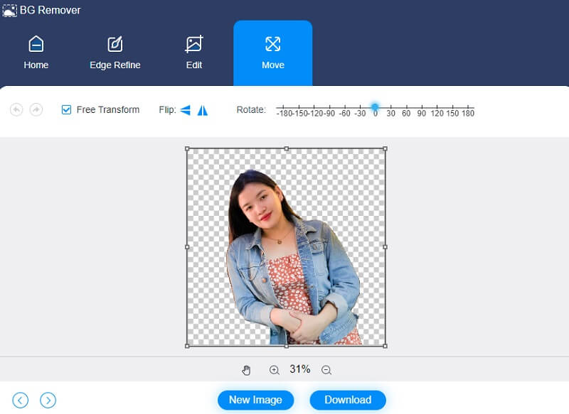 Putar Penghapus Latar Belakang Vidmore Online