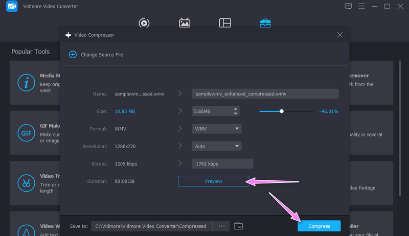 Save Compressed Video