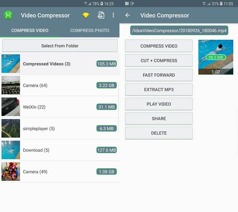 Videokompressorn