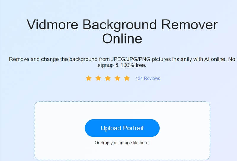 Tải lên Vidmore Background Remover