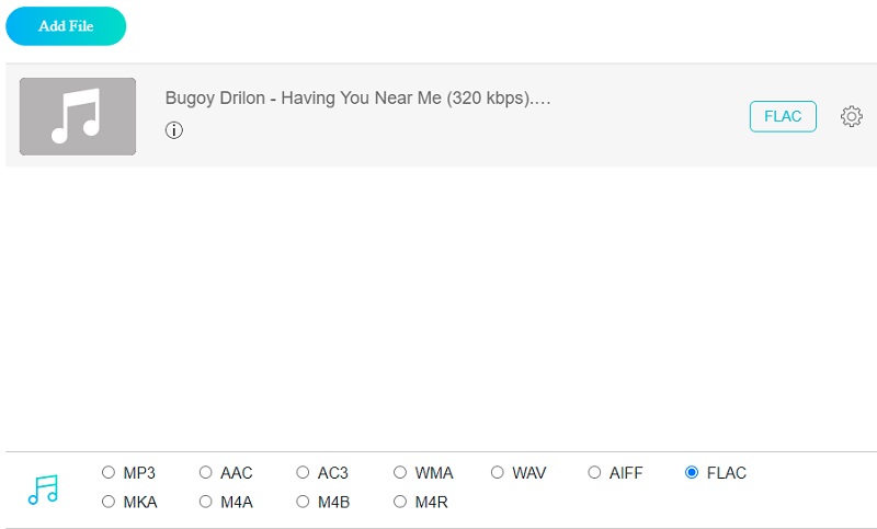 Odaberite FLAC Vidmore Online