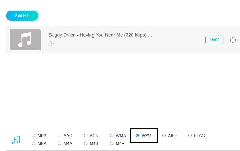 Odaberite WAV Vidmore Online