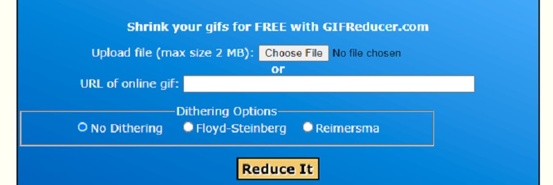 GIF tömörítés a GIF Reducerben