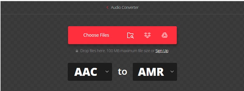 Chuyển đổi AAC sang AMR Convertio