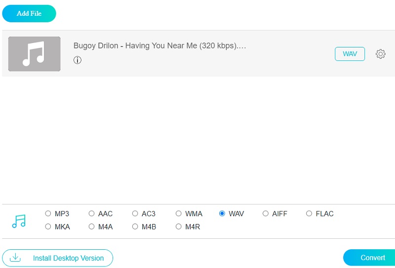 Convert ALAC to WAV Vidmore Online