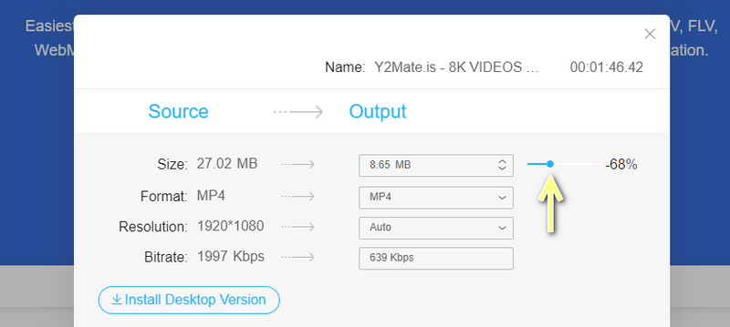 Edit Compression Settings