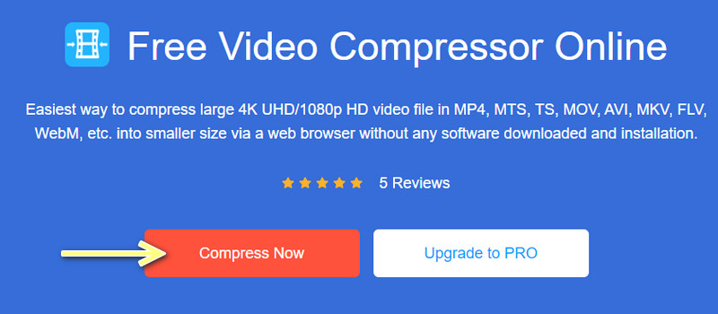 قم بتشغيل Compressor عبر الإنترنت