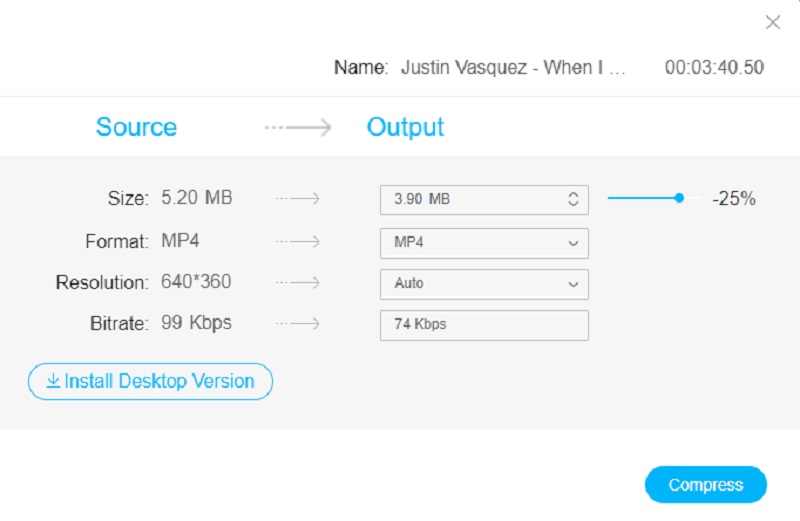 Μετακινήστε το Slider Vidmore Online