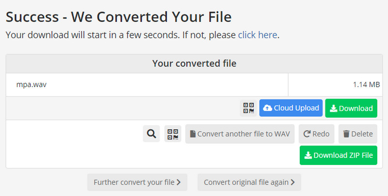 Save Converted File