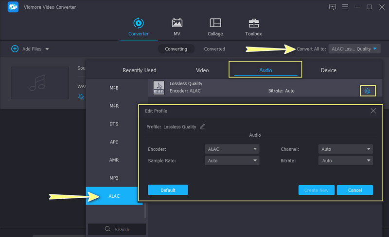 Odaberite Audio format