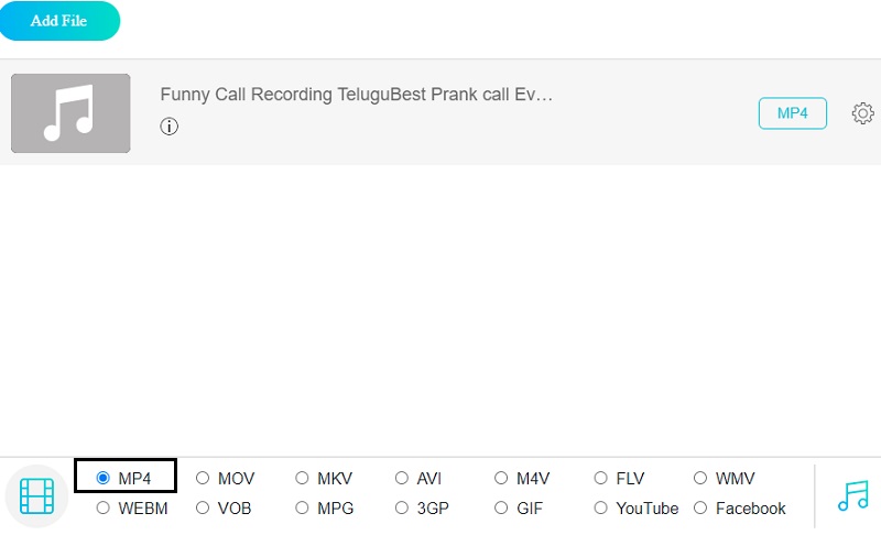 เลือก MP4 Vidmore ออนไลน์