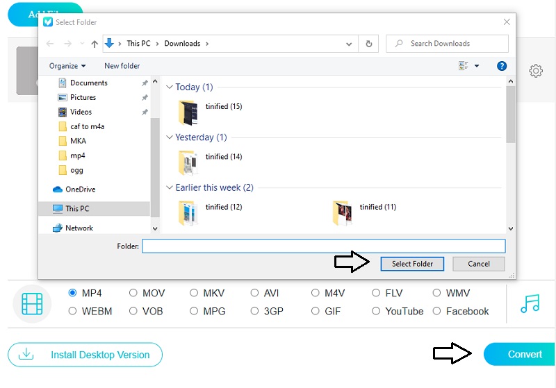 แปลง AAC เป็น MP4 Vidmore ออนไลน์