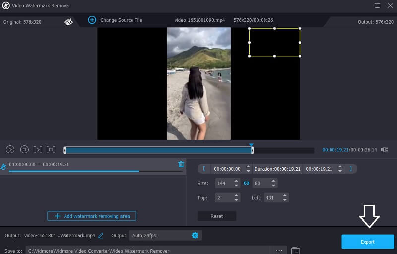 Export the Video Vidmore