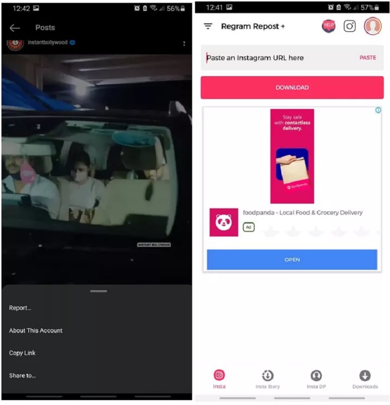 Instagram Video Regramını Yeniden Yayınla