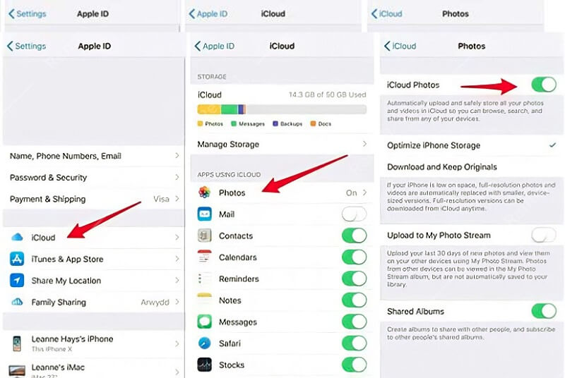 Kapcsolja be az iCloud iPhone készüléket