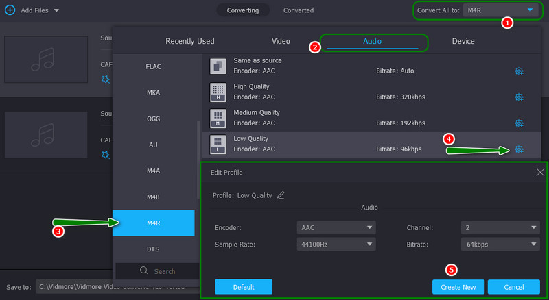 Adjust Output Settings