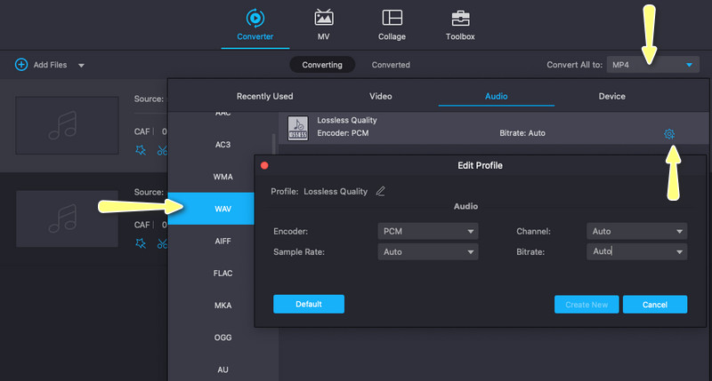 Edit Output Settings