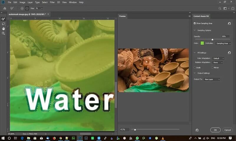 Watermerk Photoshop verwijderen