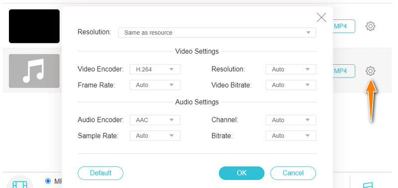 Rediger parametre VM