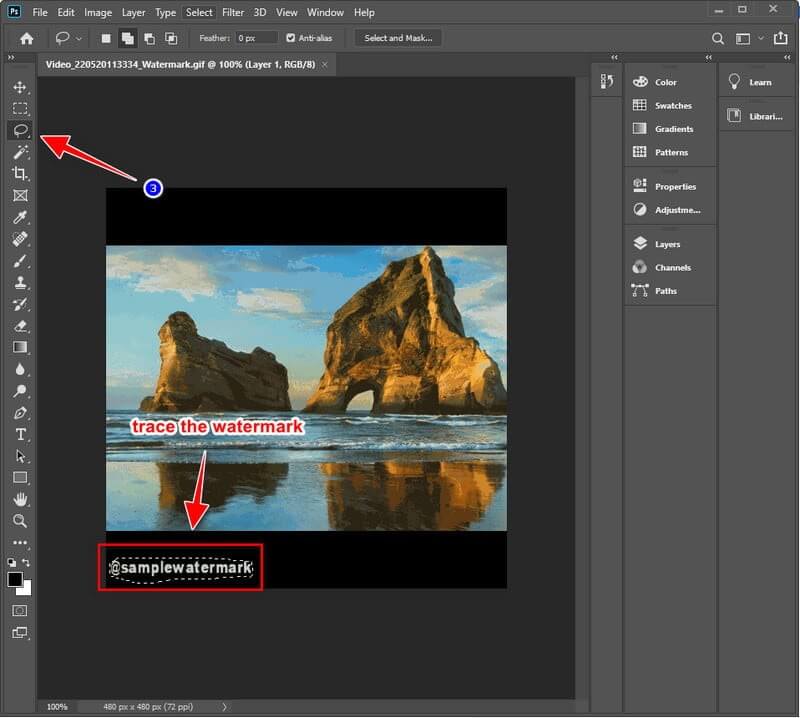 Pergi ke Lasso Photoshop